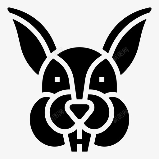 兔子动物绘图图标svg_新图网 https://ixintu.com 兔子 动物 动物头像 头 绘图