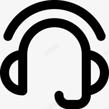 耳机收音机5线性图标图标