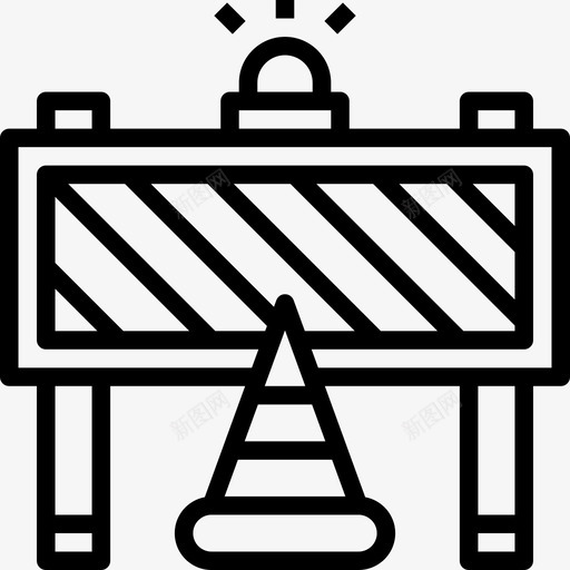 围栏施工工具17线性图标svg_新图网 https://ixintu.com 围栏 工具 施工 线性