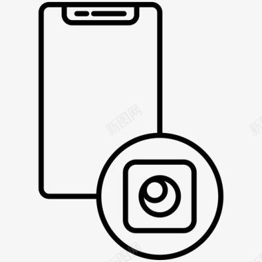 智能手机摄像头自拍智能手机工具图标图标