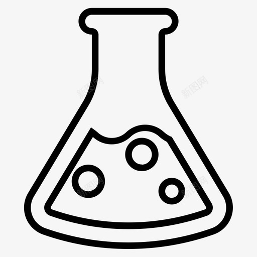 锥形烧瓶瓶子实验室图标svg_新图网 https://ixintu.com 实验室 混合设备 瓶子 研究 试验 锥形烧瓶