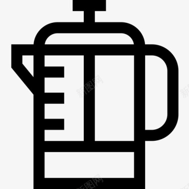 法国出版社咖啡店直系图标图标