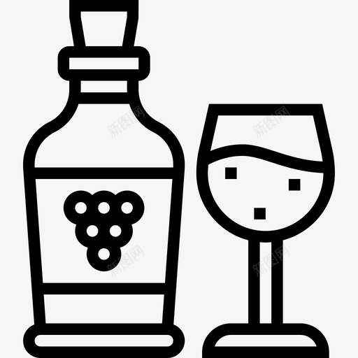 葡萄酒法国符号线性图标svg_新图网 https://ixintu.com 法国 符号 线性 葡萄酒