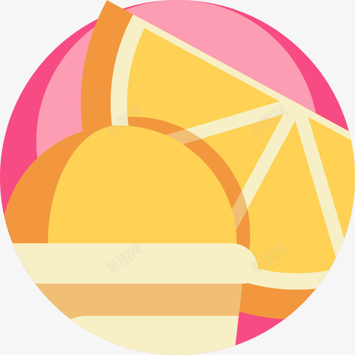 柑橘冰淇淋17平的图标svg_新图网 https://ixintu.com 冰淇淋17 平的 柑橘