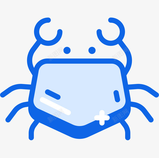 螃蟹海边4蓝色图标svg_新图网 https://ixintu.com 海边 蓝色 螃蟹