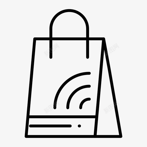 购物袋wifi春季常规线路图标svg_新图网 https://ixintu.com wifi 常规 春季 线路 购物袋