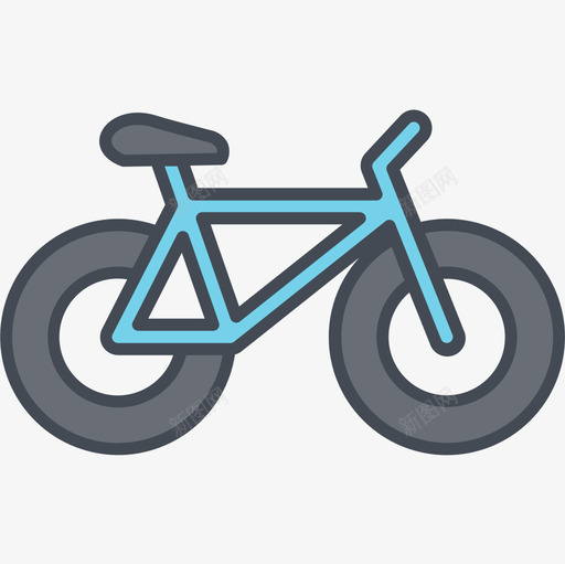自行车交通工具2线颜色图标svg_新图网 https://ixintu.com 交通工具2 线颜色 自行车