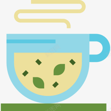茶秋季70平坦图标图标