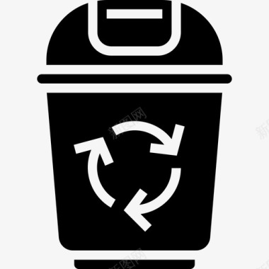回收垃圾5字形图标图标
