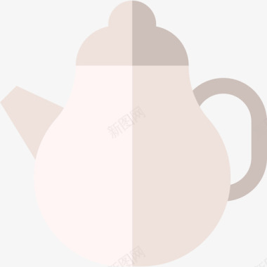 茶壶咖啡厅80扁平图标图标