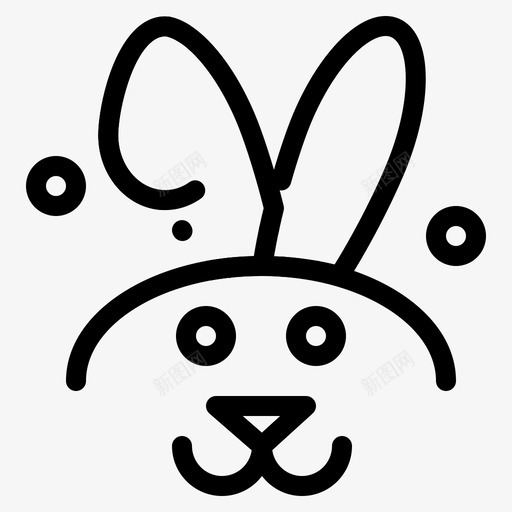 兔子复活节快乐的伊斯特堡虚线图标svg_新图网 https://ixintu.com 兔子 复活节 快乐的伊斯特堡虚线