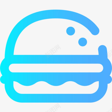 汉堡食品配送14梯度图标图标