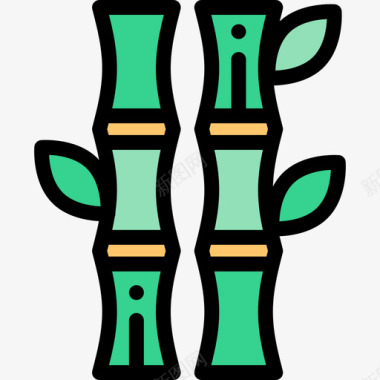 竹制水疗桑拿图标图标