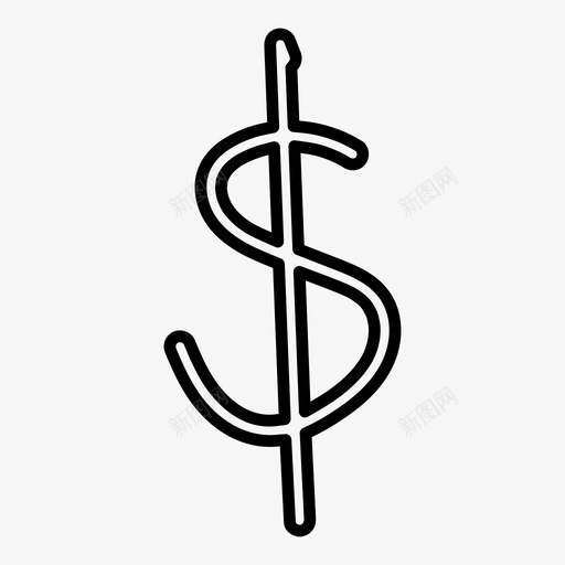 美元钞票收入图标svg_新图网 https://ixintu.com 收入 美元 财务 钞票