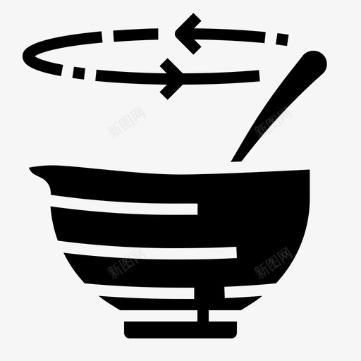 碗混合器具图标svg_新图网 https://ixintu.com 厨房固体 器具 混合 碗