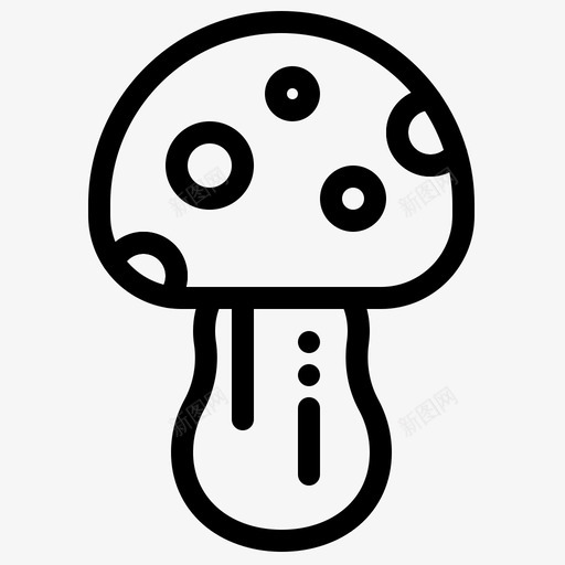 蘑菇自然毒药图标svg_新图网 https://ixintu.com 季节 季节性 性的 春天 毒药 自然 蘑菇
