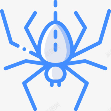 蜘蛛自然51蓝色图标图标