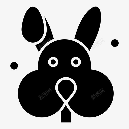 兔子动物复活节图标svg_新图网 https://ixintu.com 东方人 乐的 兔子 动物 复活节 快乐