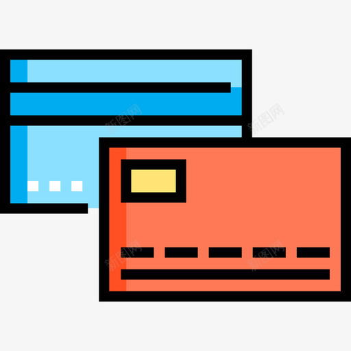 信用卡网上购物45线性颜色图标svg_新图网 https://ixintu.com 信用卡 线性 网上购物 颜色