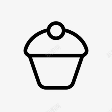 杯形蛋糕曲奇松饼图标图标
