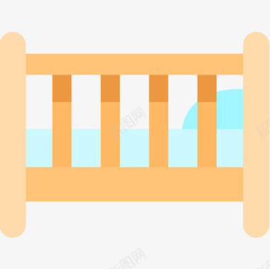 婴儿床婴儿淋浴6平铺图标图标