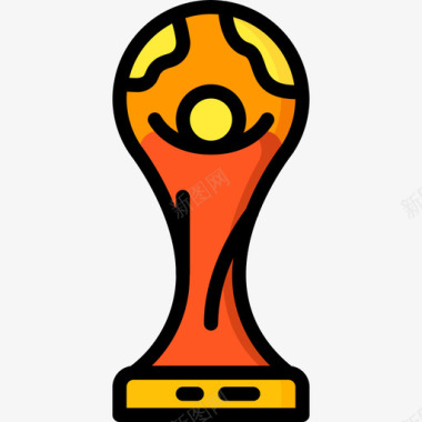 世界杯世界杯3线性颜色图标图标