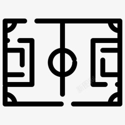 运动和比赛中球场足球比赛图标高清图片