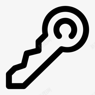 钥匙访问锁图标图标