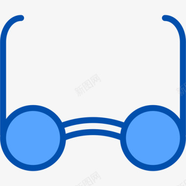 眼镜图书馆5蓝色图标图标
