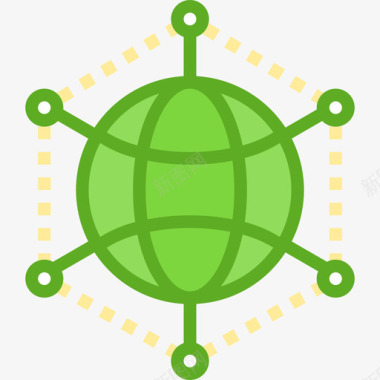 全球网络网络和数据库18扁平图标图标