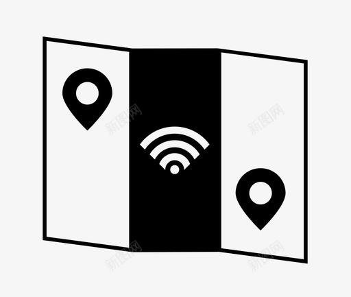定位服务gps地图图标svg_新图网 https://ixintu.com gps wifi 地图 定位服务 导航 智能家居