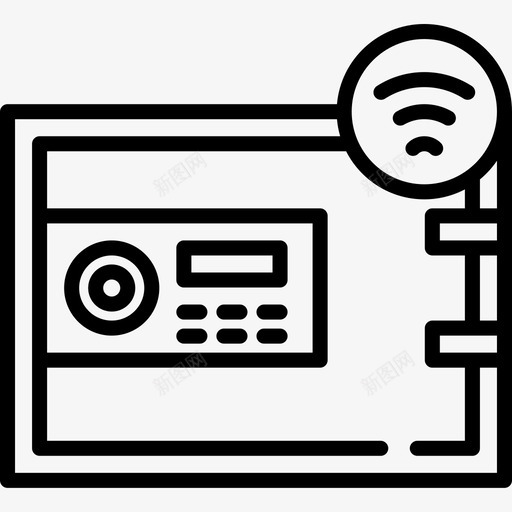 保险箱domotics8线性图标svg_新图网 https://ixintu.com domotics 保险箱 线性