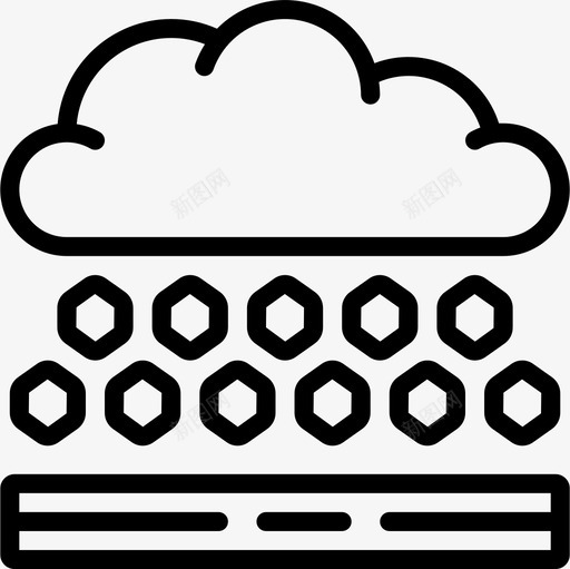 冰雹自然灾害9线性图标svg_新图网 https://ixintu.com 冰雹 线性 自然灾害