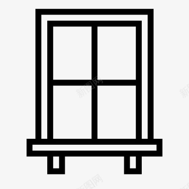 窗户窗扇家具图标图标