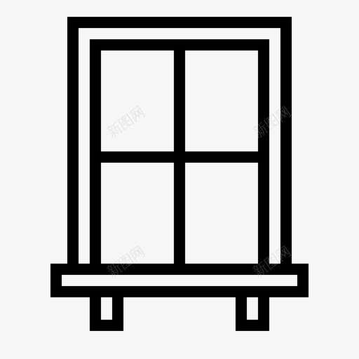 窗户窗扇家具图标svg_新图网 https://ixintu.com 家具 家居 景观 生活 窗户 窗扇