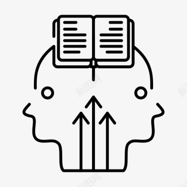 思想书籍人图标图标