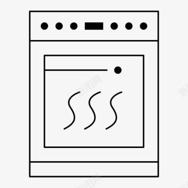 烹饪微波炉v4厨房网络接口图标图标