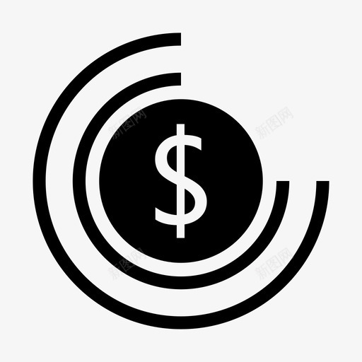 货币流通货币美元图标svg_新图网 https://ixintu.com 图标 字形 工程 支付 美元 货币 货币流通