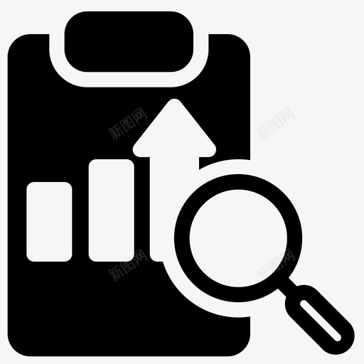 数据搜索剪贴板调查图标svg_新图网 https://ixintu.com 剪贴板 放大镜 数据分析字形 数据搜索 调查