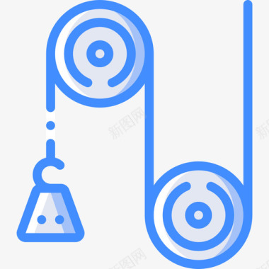 滑轮物理5蓝色图标图标