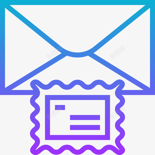 邮票邮政要素3渐变图标svg_新图网 https://ixintu.com 渐变 要素 邮政 邮票