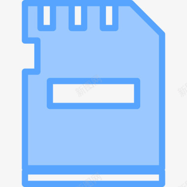 Sd卡计算机27蓝色图标图标