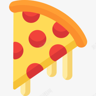 披萨新年37扁平图标图标