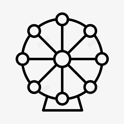 摩天轮花园户外图标svg_新图网 https://ixintu.com 保留地 公园 娱乐 户外 摩天轮 花园