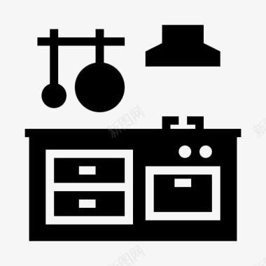 厨房设备烹饪家具图标图标