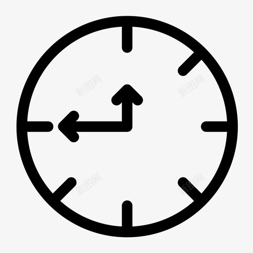 四分之三小时时钟时间表图标svg_新图网 https://ixintu.com 四分之三小时 日期和时间 时钟 时间 时间表