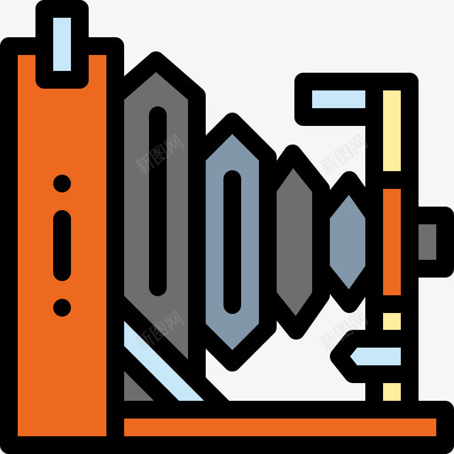 复古摄影45线性颜色图标svg_新图网 https://ixintu.com 复古 摄影 线性 颜色