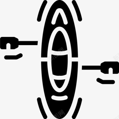 皮划艇冒险运动14填充图标图标
