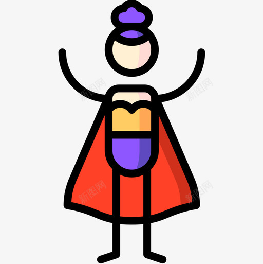 超级英雄万圣节服装派对2线性颜色图标svg_新图网 https://ixintu.com 万圣节 服装 派对 线性 英雄 超级 颜色