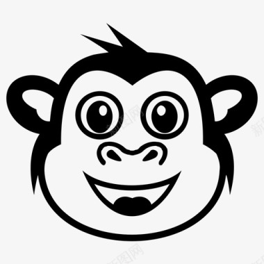 猴子动物动物脸图标图标